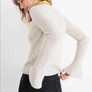 Ruffle-Cuff Pullover Sweater